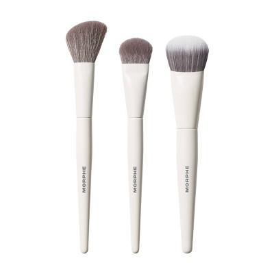 Morphe Bronze & Sculpt Brush Trio - 3pc: Synthetic Blend Bristles, Multipurpose, Blending Face Brushes | Target