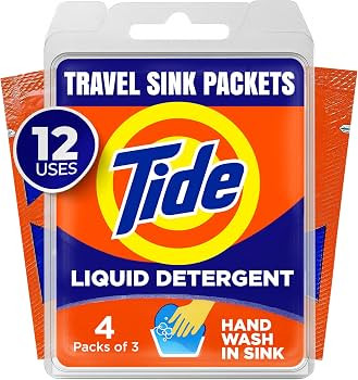 Tide Travel Sink Packets, 4 Packs of 3 | Amazon (US)