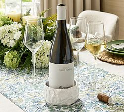 Floral Bunny Stoneware Wine Coaster | Pottery Barn (US)