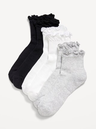Ruffled Athletic Socks 3-Pack | Old Navy (US)