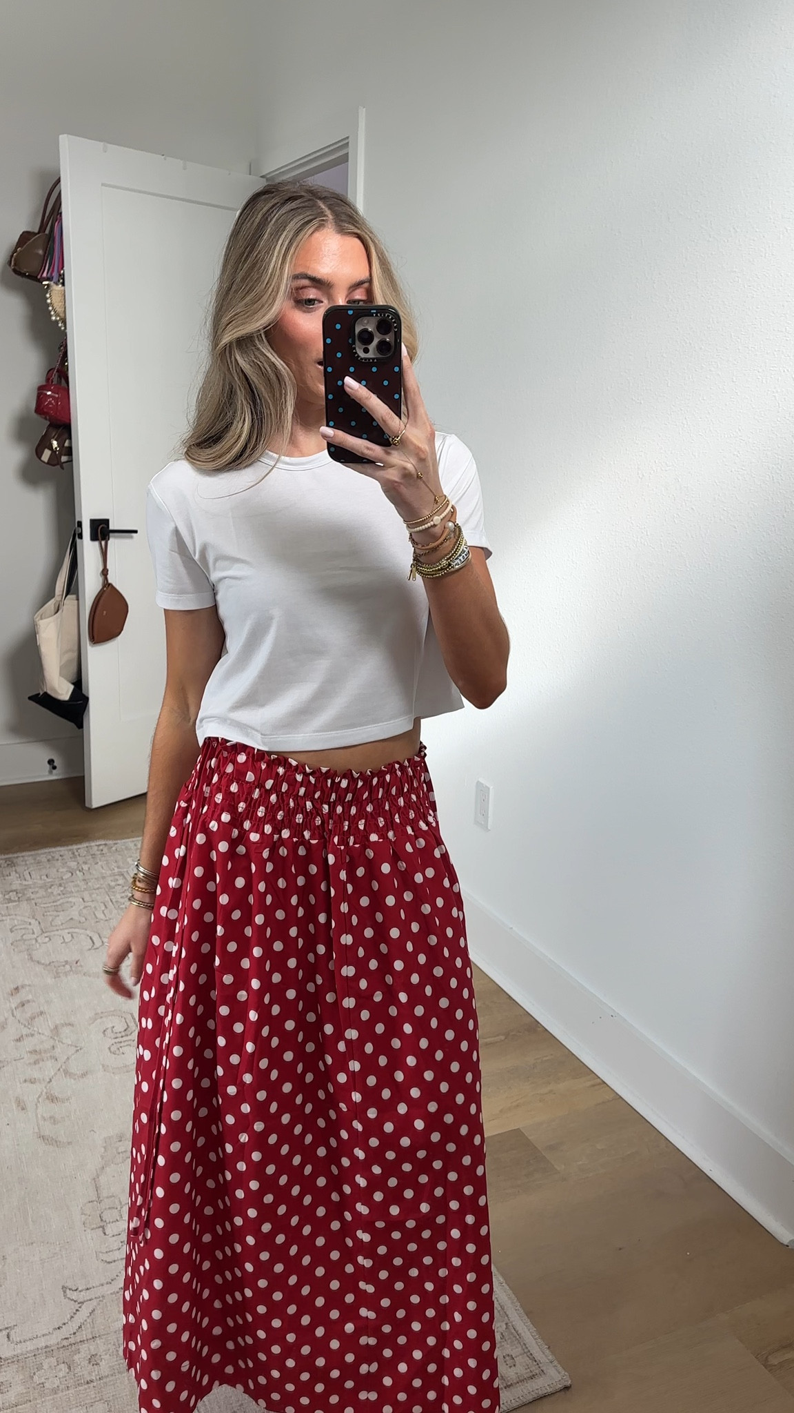 Amazon size small Tankaneo Womens Polka Dot Maxi Skirts Boho Smocked High Waisted Tie Skirt Casual Beach Vacation Dress

#LTKootd #LTKSaleAlert #LTKSeasonal