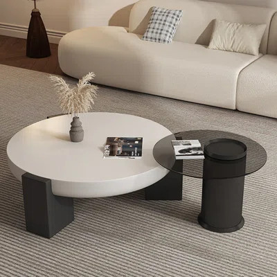 High-level Simple Round Coffee Table Living Room Coffee Table | Wayfair North America