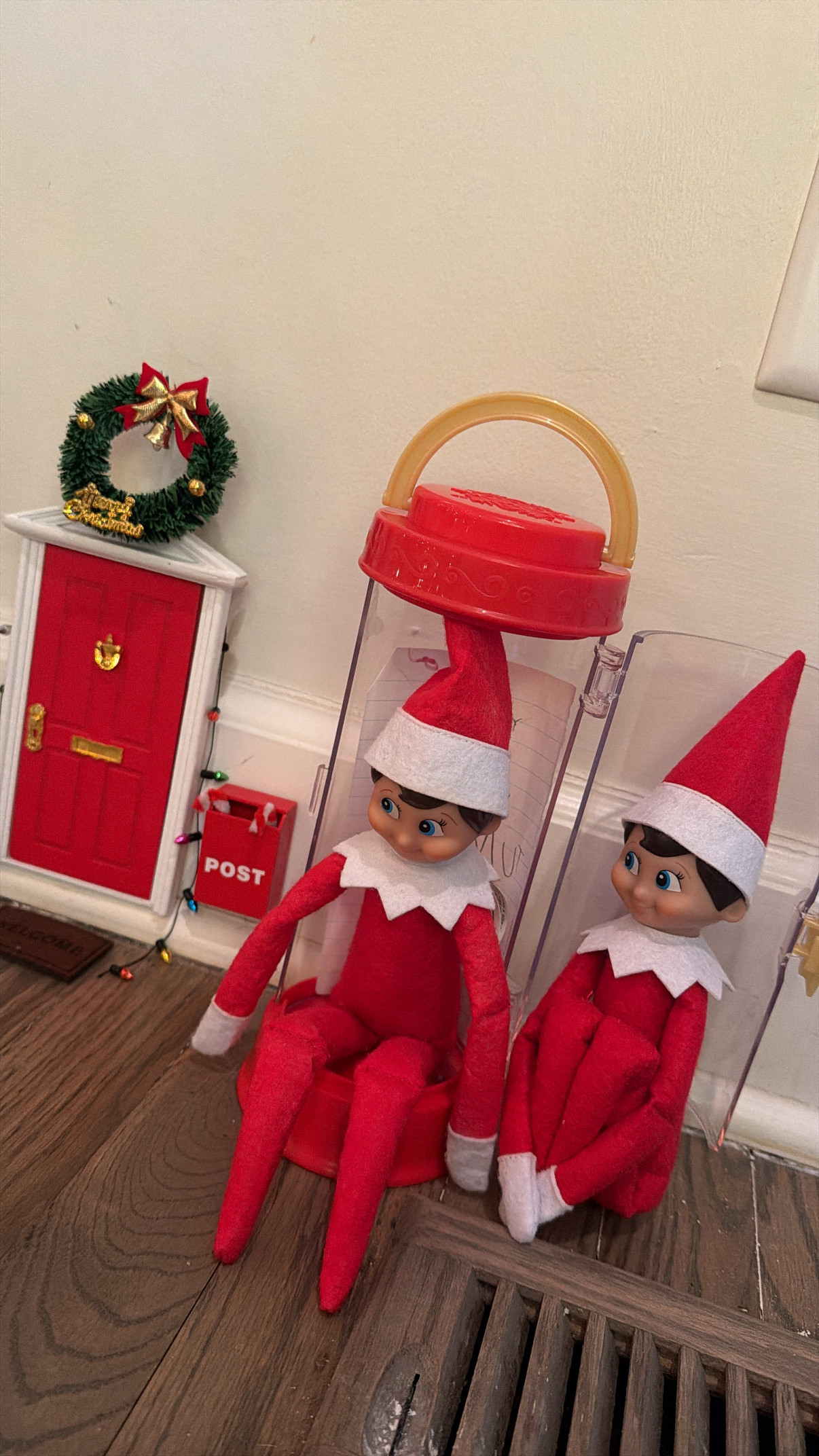 Our elf’s on the shelf! 

#LTKHoliday #LTKKids