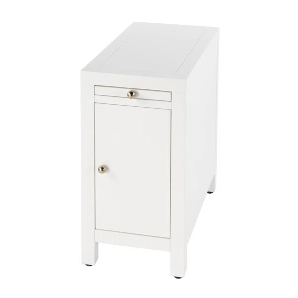Celine 12 in. W Wood 1 Door End Table with Pull-Out Tray | Joss & Main
