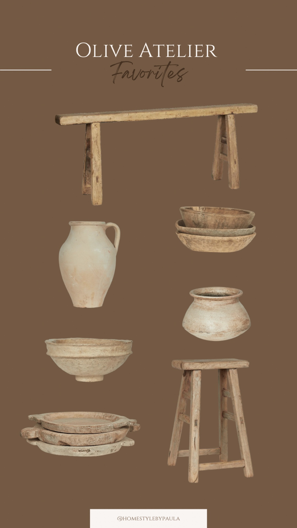 Organic and earthy home decor. Collected pieces. Olive Atelier favorites in my wishlist. Elm stool, elm bench, organic decor  

#LTKHome #LTKU
