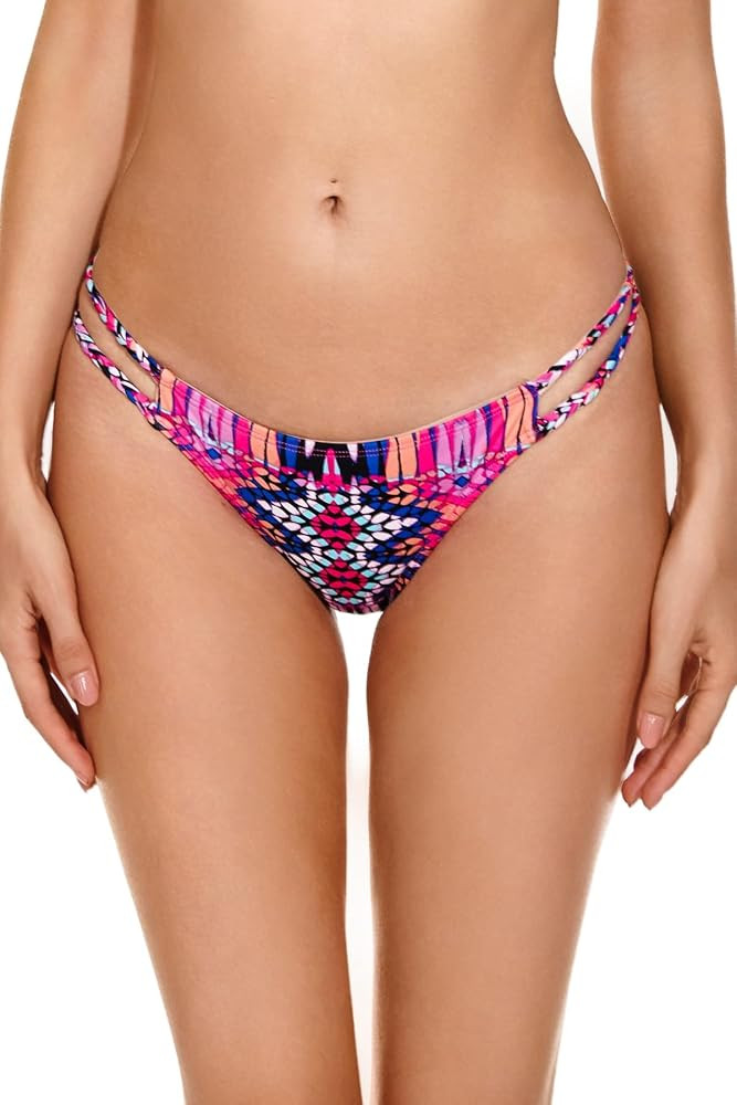 Lucky Brand Women's Boho Blast Hipster Bikini Bottom, Cheeky Coverage, Swimwear Separates | Amazon (US)