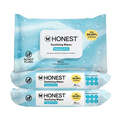 The Honest Company Alcohol Hand Sanitizing Wipes - 3pk/150ct | Target