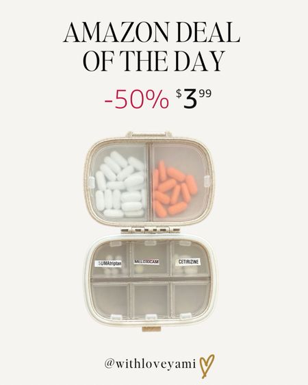 A pill organizer that won’t make you feel like you’re 85! On sale! Includes two large compartments for bigger sized pills. #amazonfind

#LTKbeauty #LTKsalealert