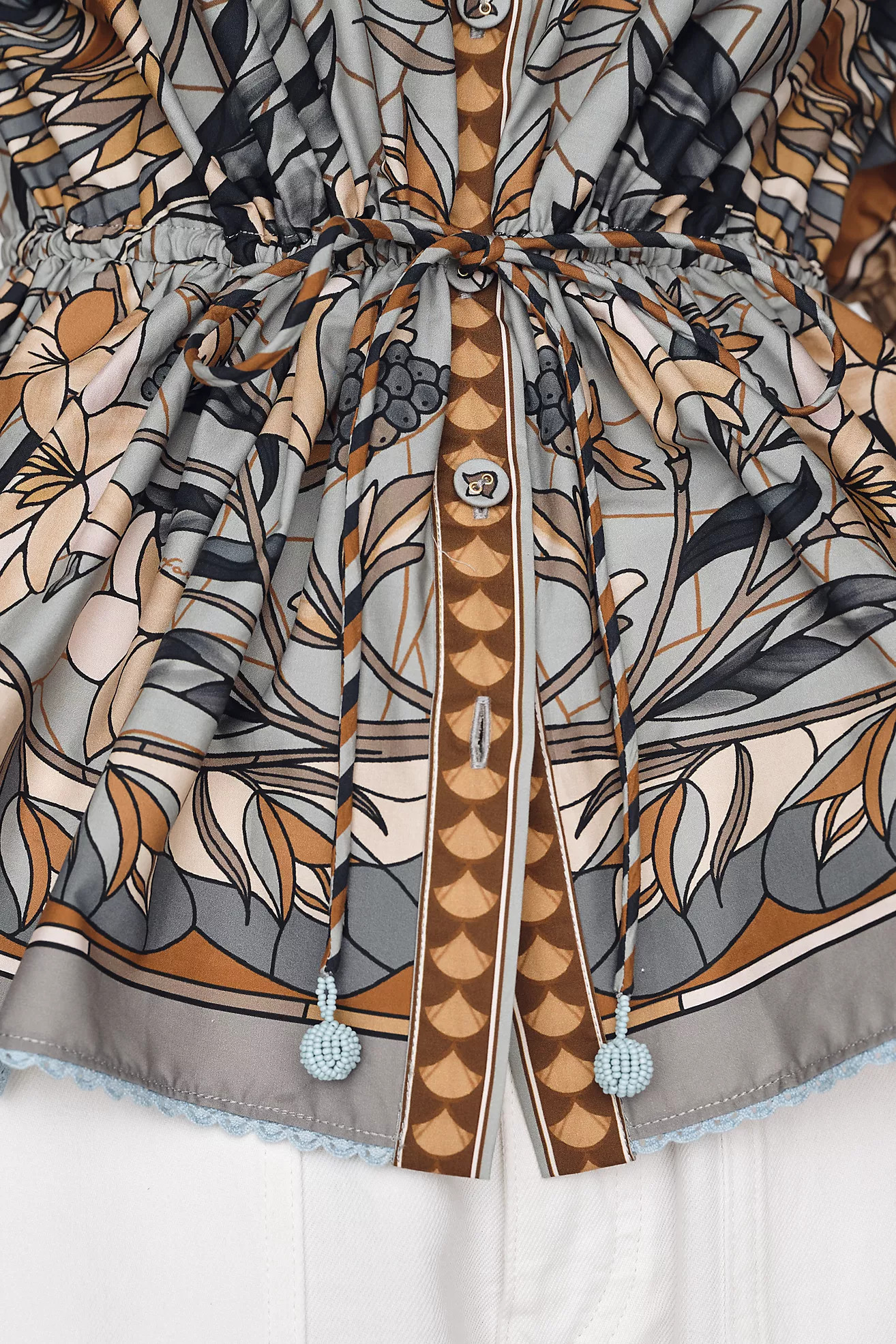 Farm Rio Stained Glass Puff-Sleeve Top | Anthropologie (US)