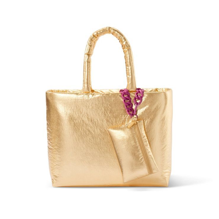 Metallic Puffer Tote Bag with Chain - Kika Vargas x Target Gold | Target