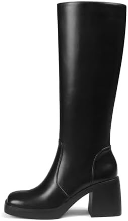 Lyrisiphy Womens Knee High Boots Chunky Platform Tall Boots Square Toe Fashion Long Boots for Wom... | Amazon (US)
