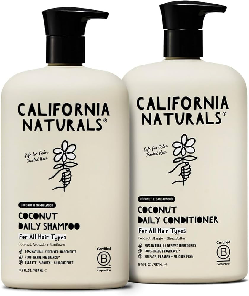 California Naturals Shampoo and Conditioner, Scalp & Hair Care Bundle for Women and Men, Natural,... | Amazon (US)