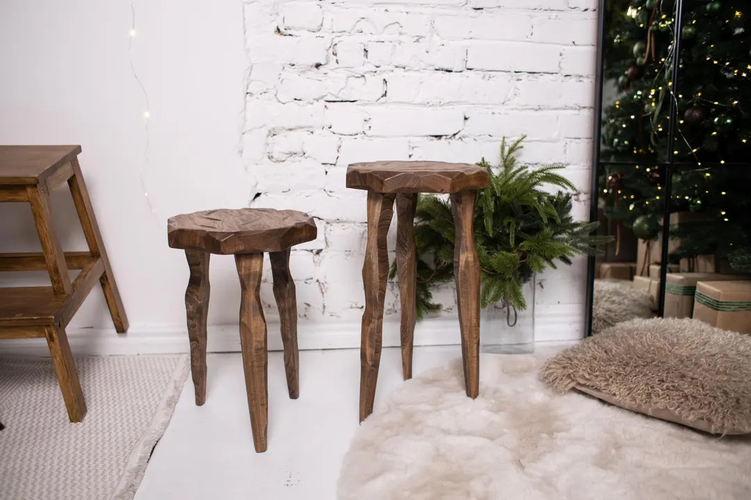 Rustic Wood Pedestal for Statuettes, Handmade Display Stand, Cottage Decor - Etsy | Etsy (US)