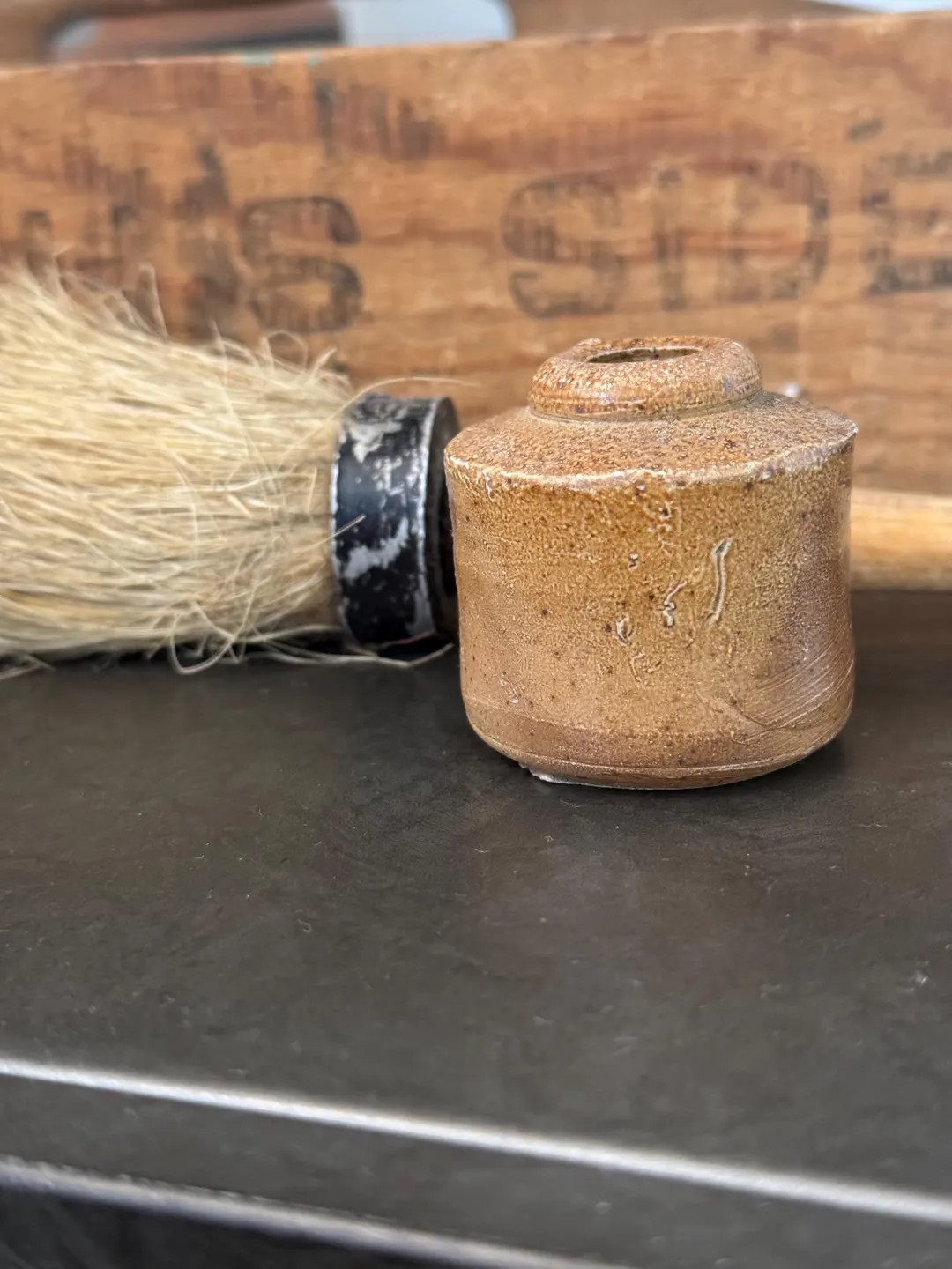 Antique 19th Century European Brown Salt-glazed Stoneware Inkwell Vintage Ink Bottle - Etsy | Etsy (US)