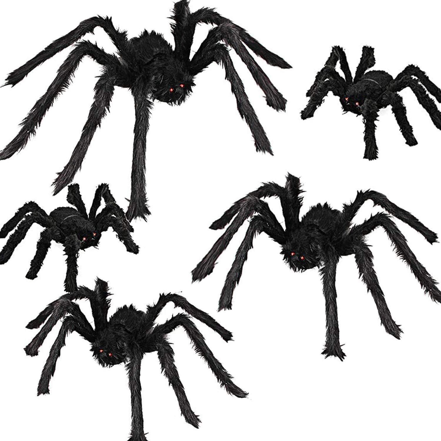 5 Pack Giant Spider Decoration, Halloween Decorative for Indoor Outdoor Decorations Yard Home Par... | Amazon (US)