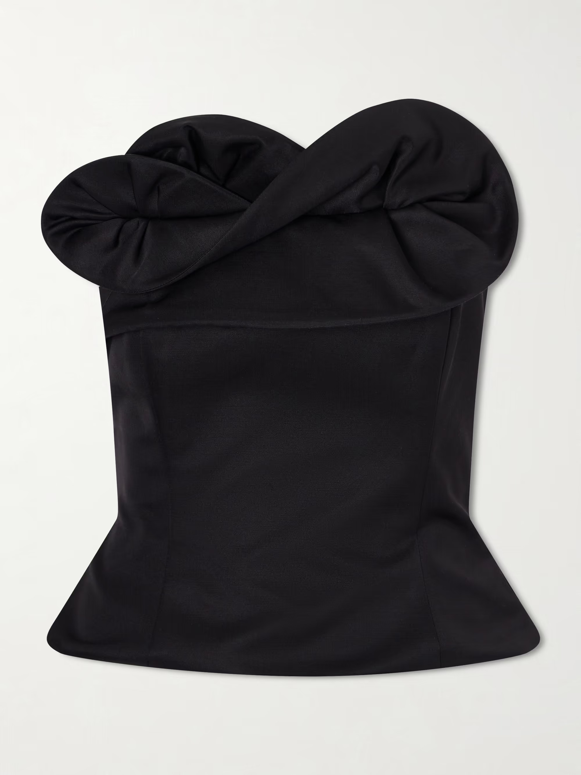 Ruffled wool and silk-blend corset top | NET-A-PORTER (US)