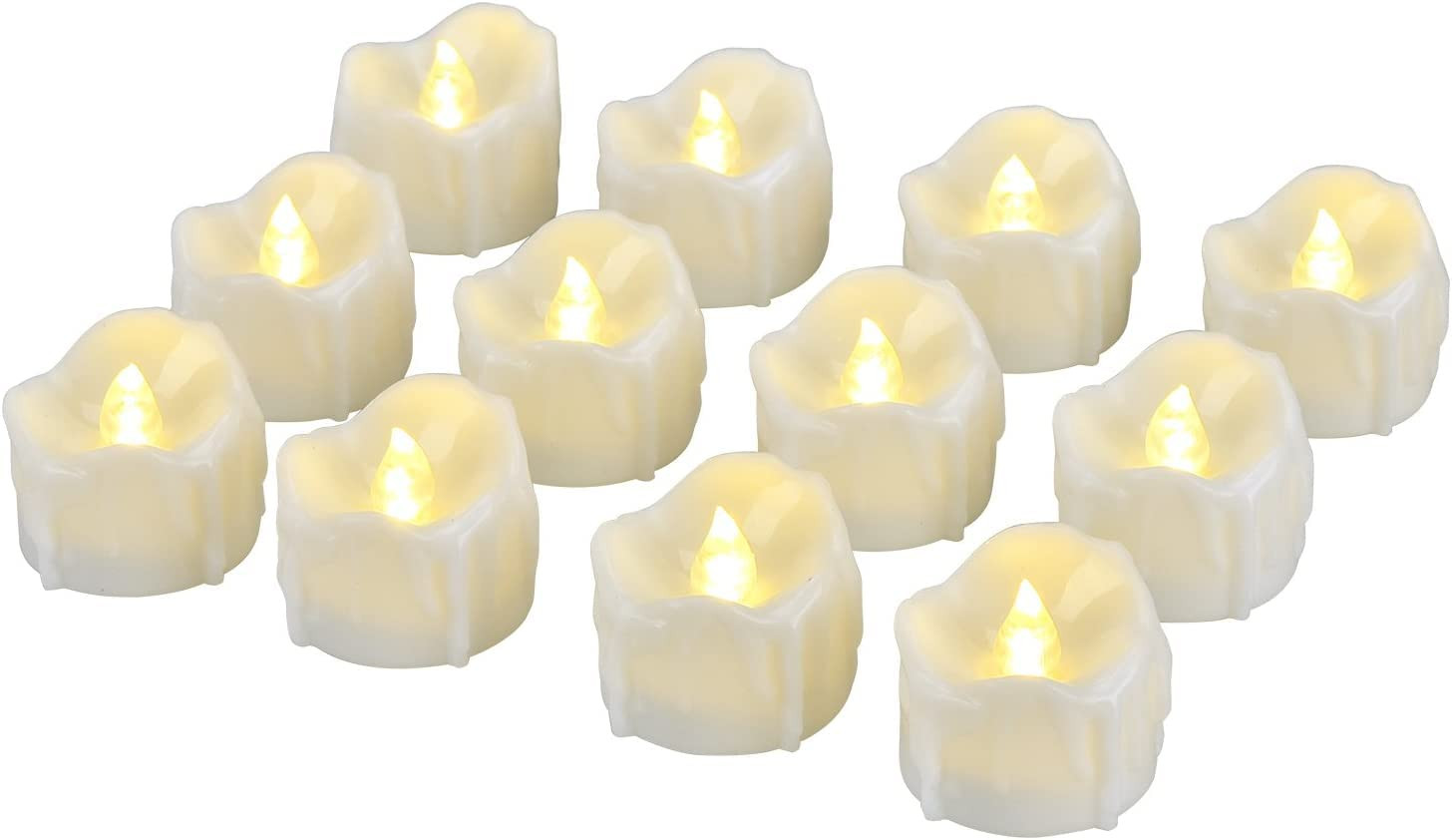 eLander LED Tea Lights Flameless Candle with Timer, 6 Hours on and 18 Hours Off, 1.4 x 1.3 Inch, ... | Amazon (US)