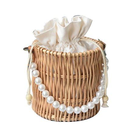 Handmade Handbag Pearl Rattan Shoulder Bag Crossbody Bag for Friend Birthday | Walmart (US)