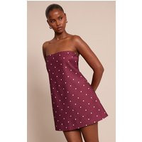 Brown Polka Dot Printed Shift Dress | PrettyLittleThing US