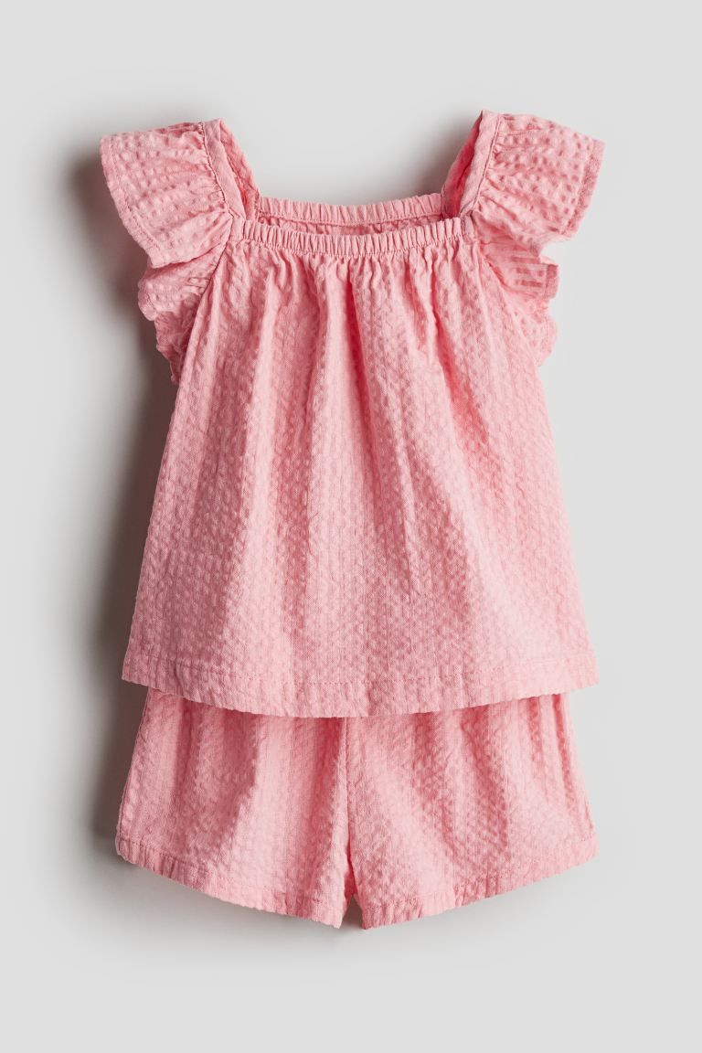 2-piece Set - Regular waist - Square Neckline - Pink - Kids | H&M US | H&M (US + CA)
