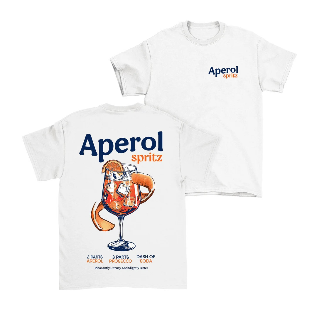 Mens or Women's, APEROL SPRTIZ Unisex T-shirt, Cocktail Themed Gift, Made From Organic Cotton - E... | Etsy (US)