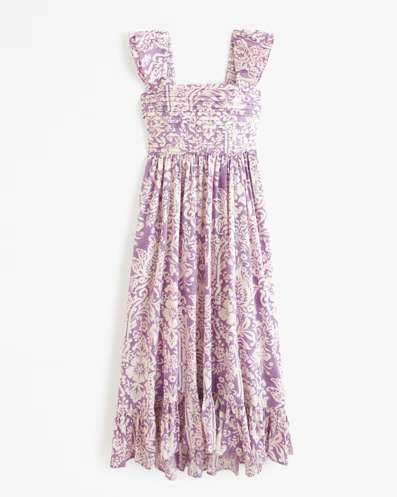 Emerson Ruffle Strap Maxi Dress | Abercrombie & Fitch (US)