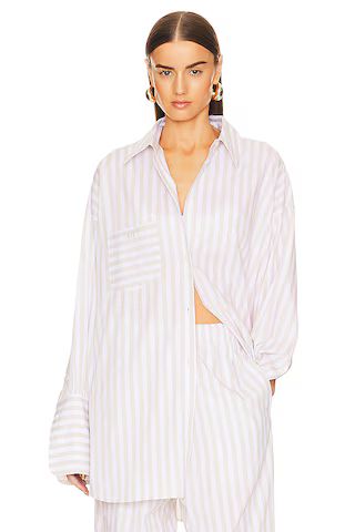 Cotton Poplin Stripe Oversized Shirt
                    
                    Helsa | Revolve Clothing (Global)