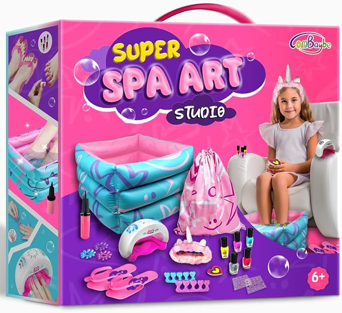 Kids Spa Day Kit for Girls Toy - Nail Polish Set for Girls Gifts 7-12 - Foot Spa Day Girl for Man... | Amazon (US)