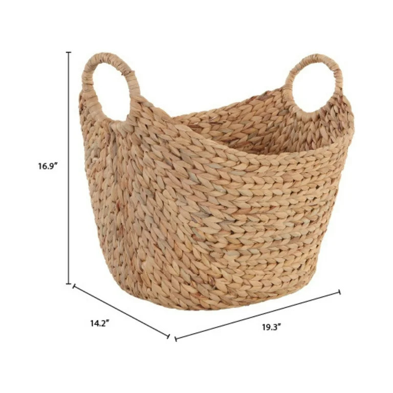 Better Homes & Gardens Extra Large Natural Water Hyacinth Boat Decorative Storage Basket | Walmart (US)
