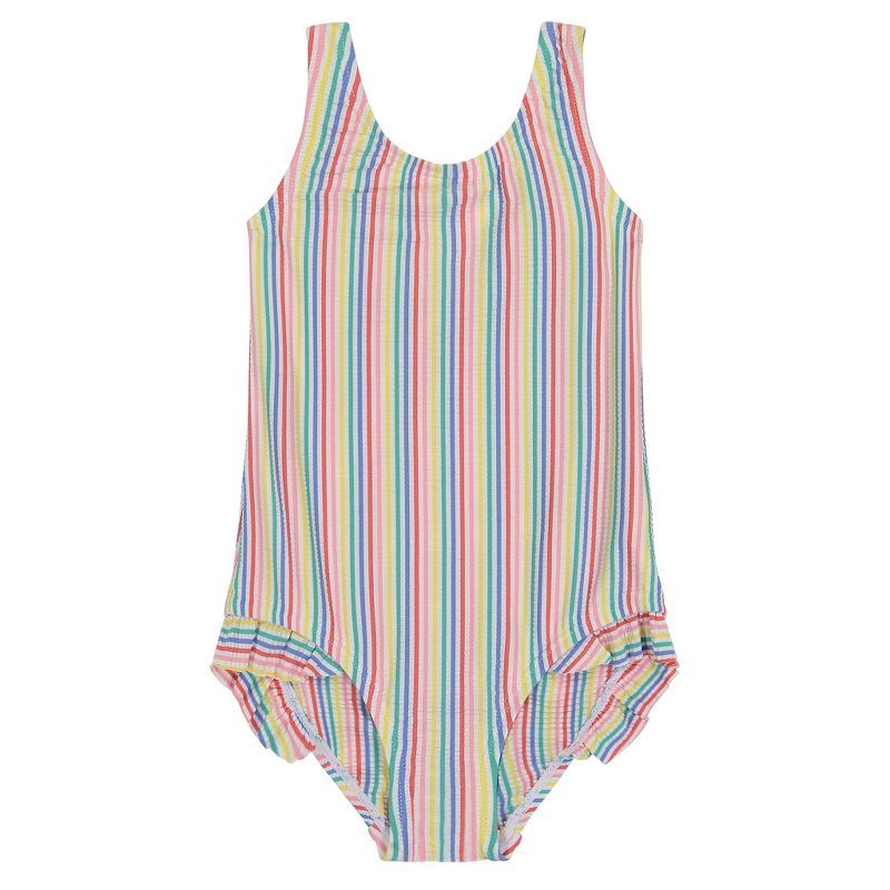 Andy & Evan Toddler Ruffle Swimsuit White, Size 2T | Target