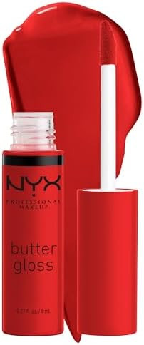 NYX PROFESSIONAL MAKEUP Butter Gloss, Non-Sticky Lip Gloss - Apple Crisp (Modern Red) | Amazon (US)