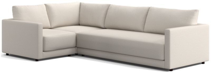 Gather Deep 3-Piece Bench Sectional Sofa + Reviews | Crate & Barrel | Crate & Barrel