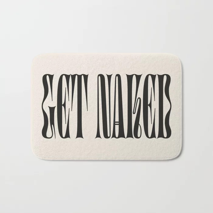 Get Naked Bath Mat | Society6