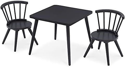 Delta Children Windsor Kids Wood Table Chair Set (2 Chairs Included) - Ideal for Arts & Crafts, Snac | Amazon (US)