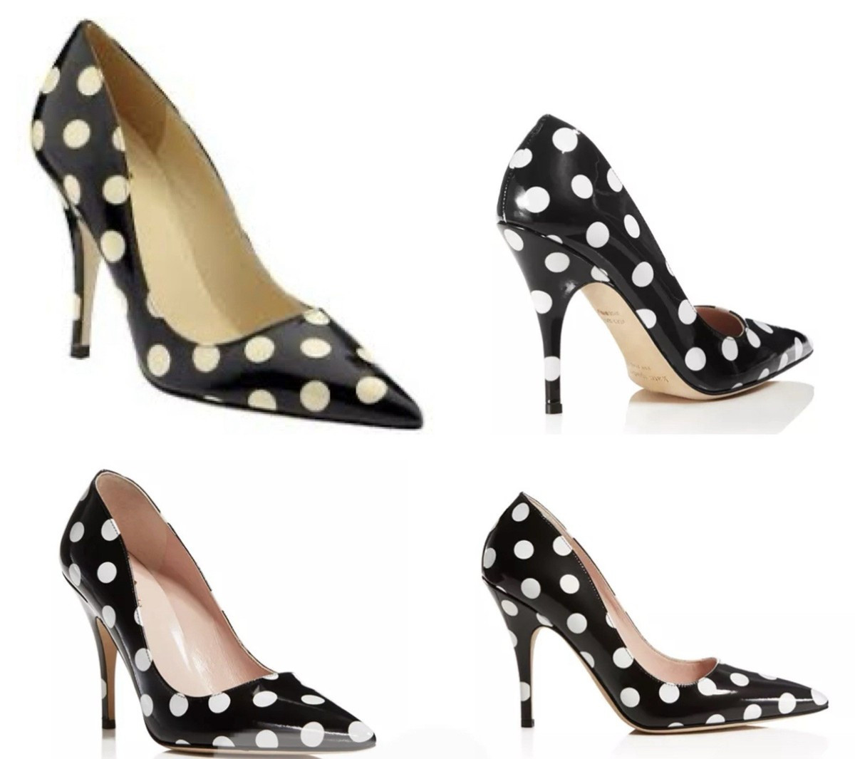 Kate Spade Licorice Polka Dot Pointed Toe High Heel Black Leather Pumps . Italy | eBay | eBay US