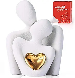 XMGZQ Mini Couple Statue Tv Stand Decor Items for Living Room,Bedroom Decor for Couples Sculpture... | Amazon (US)