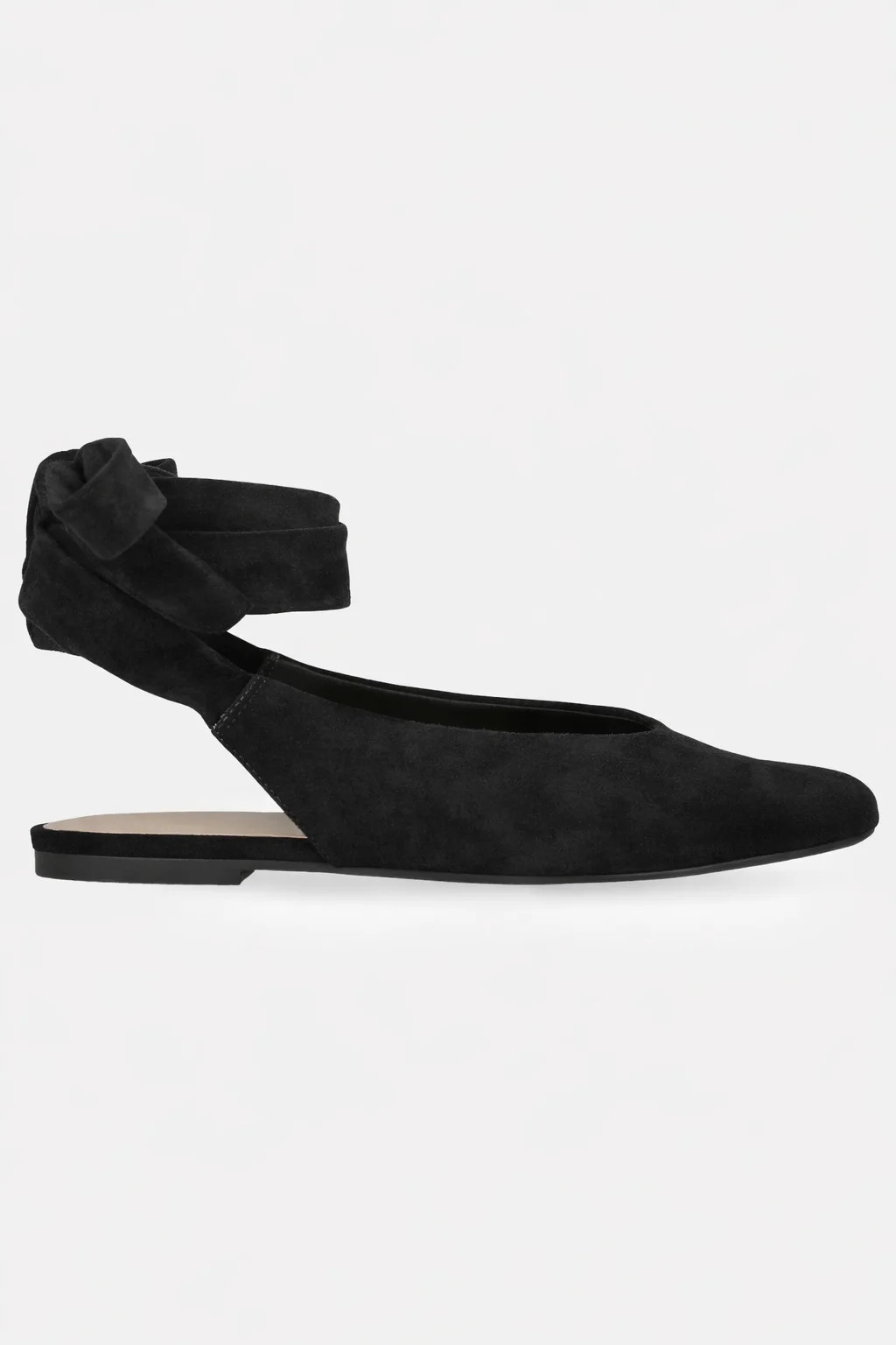 Scoop Women's Faux Suede Ankle Wrap Ballet Flats | Walmart (US)
