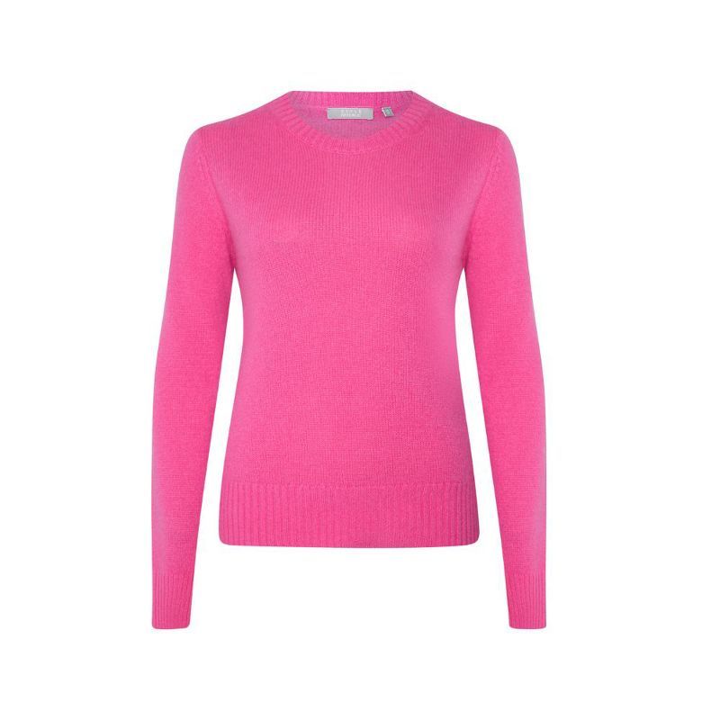 Style Republic 100% Pure Cashmere Crew Neck Women's Sweater - Fuchsia | Target