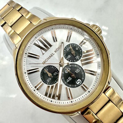 MICHAEL KORS MK5712 Wren Chronograph  Rose Gold-tone 41mm Watch, New Battery, 6” | eBay | eBay US