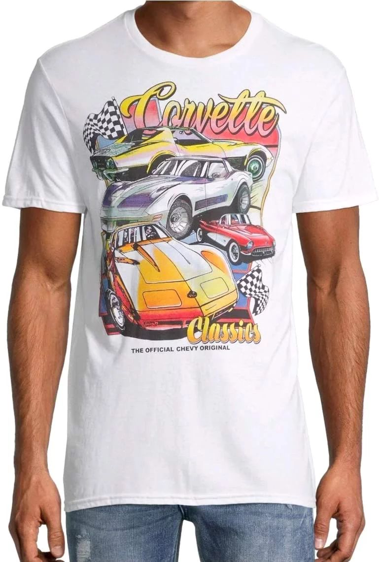 Corvette Men's Water Color Style Corvette Classics Graphic Print T-Shirt, S | Walmart (US)