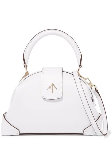 Manu Atelier - Demi Leather Shoulder Bag - White | NET-A-PORTER (US)
