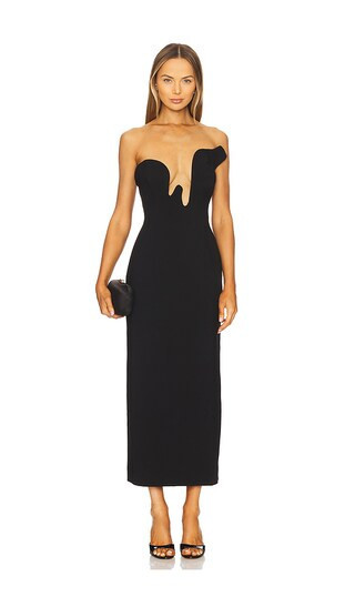 Bardot Rosalyn Midi Dress in Black. - size 8 | Revolve Clothing (Global)