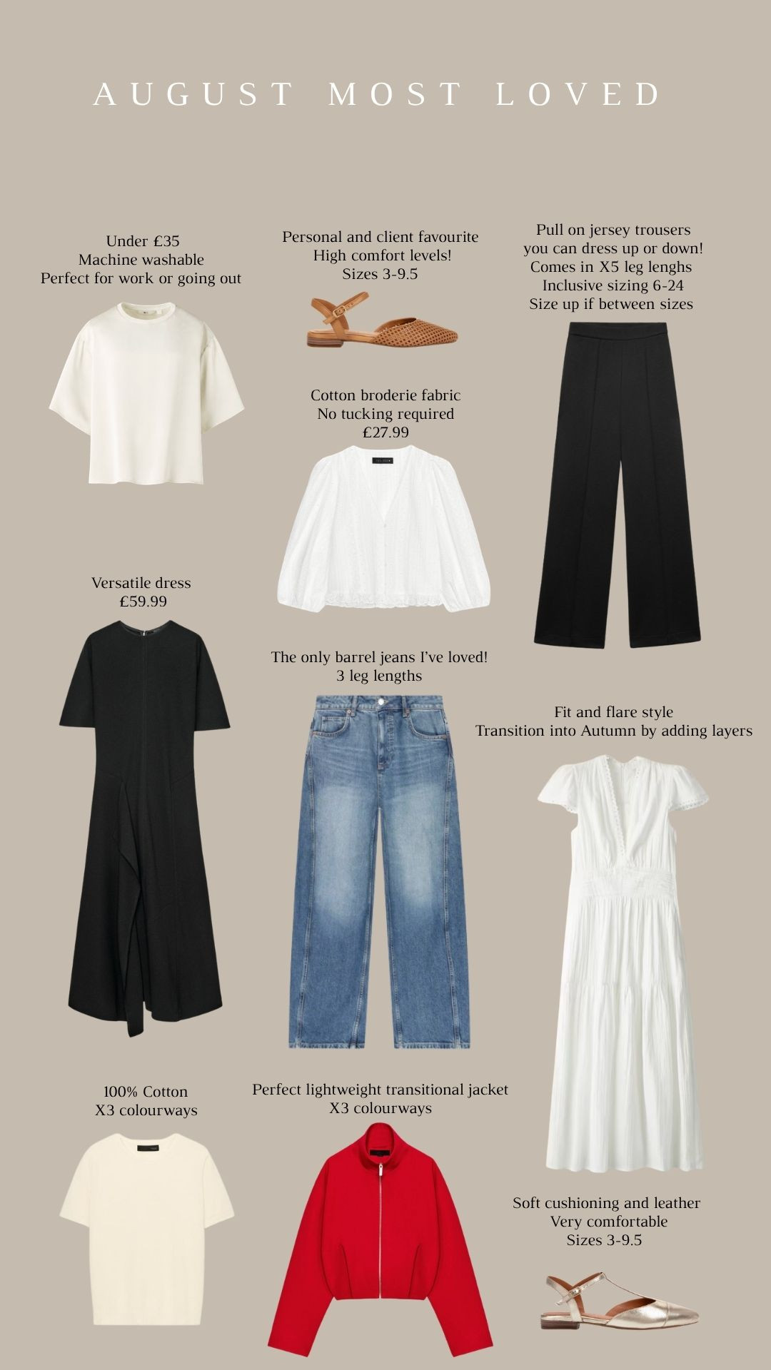 August Favourites!

Client-Loved Staples, Comfortable Everyday Style, Versatile Wardrobe, Practical And Polished, Easy Capsule Dressing, High-Comfort Fashion, Transitional Autumn Style, Transitional Style, Autumn Outfit 

 #LTKuk #LTKautumn #LTKeurope