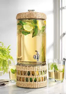 2 Gallon Rattan Beverage Dispenser | Belk