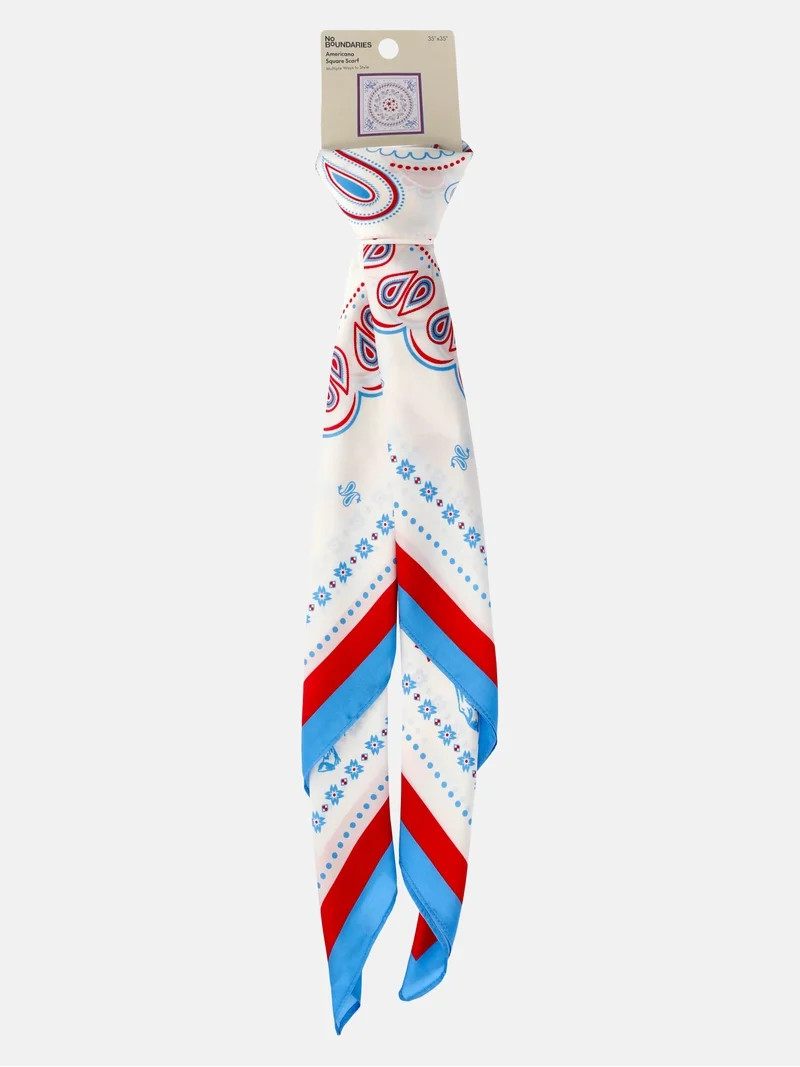 No Boundaries Women's Americana Print Square Scarf | Walmart (US)