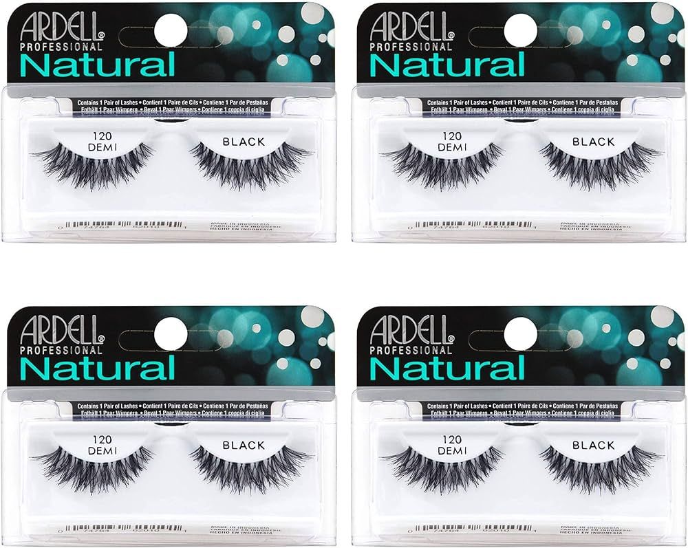 Ardell Natural Lashes False Eyelashes 120 Black (4 pack) | Amazon (US)