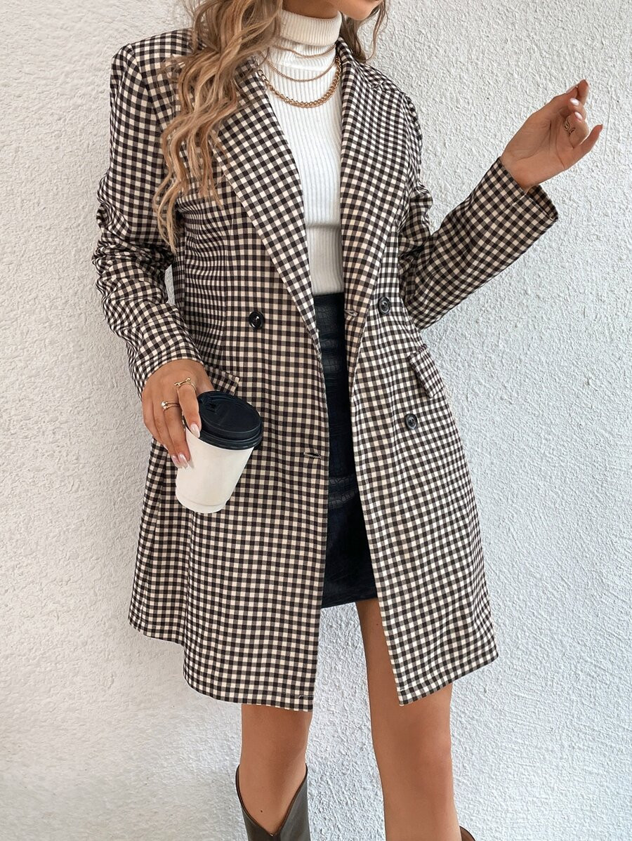 Gingham Print Flap Detail Blazer
   
      SKU: sw2108103031422926
          (1000+ Reviews)  
  ... | SHEIN
