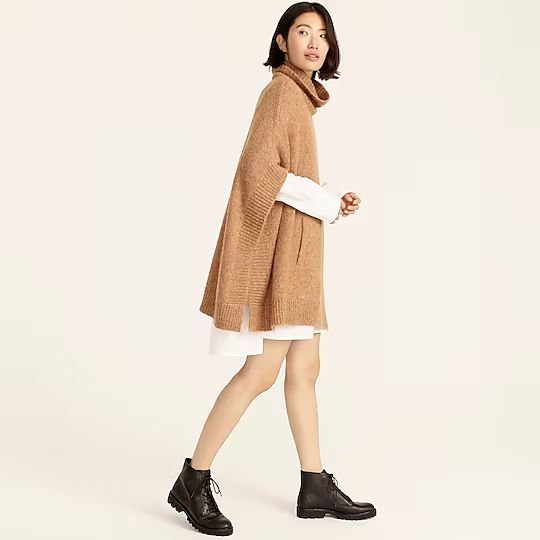 Relaxed turtleneck poncho | J.Crew US