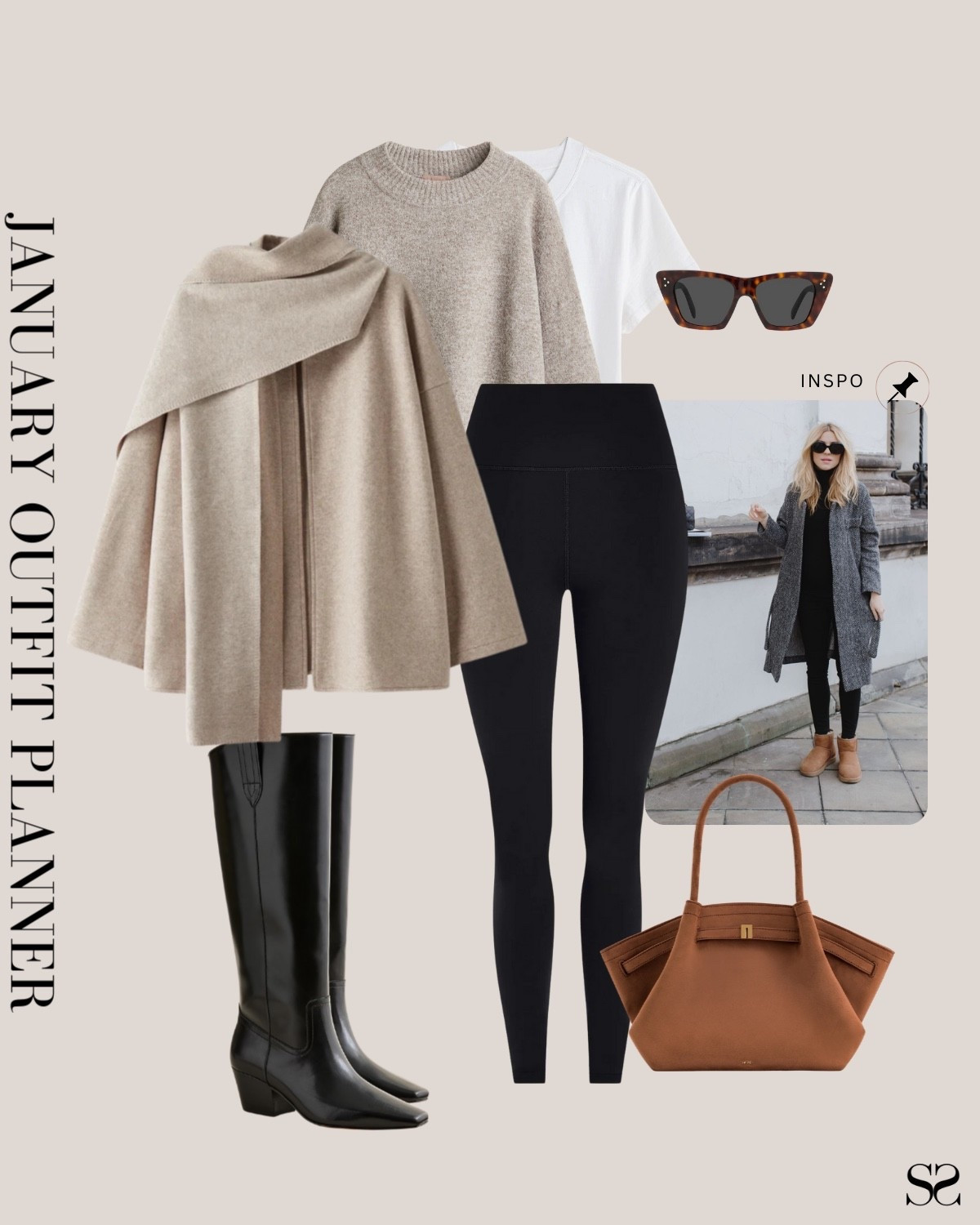 Monthly outfit planner JANUARY: Winter outfits | leggings, wrap coat, knee high boot, oversized sweater 

#classicstyle #LTKstyletip #winteroutfit #casualchic

Image inspo credit: Pinterest 

#LTKSeasonal #LTKootd #LTKgrwm