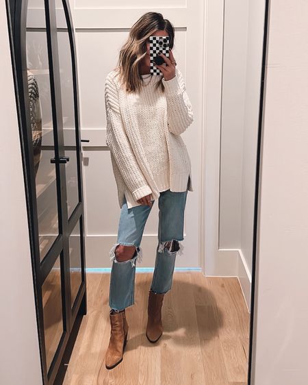 I have this sweater in two colors! Sooo cozy! And on SALE. Wearing xs!
@americaneagle
#sponsored #AEjeans 

#LTKsalealert #LTKSeasonal #LTKstyletip